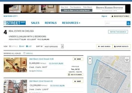 William Raveis framing StreetEasy search results in NYC