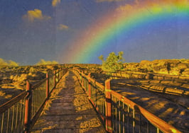 path, rainbow, success